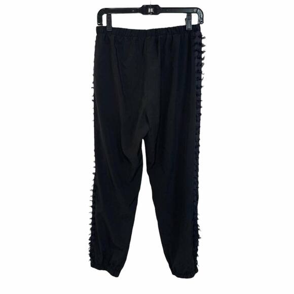 Lanston Sport Black Fringe Joggers Size Small‎ - Picture 5 of 6